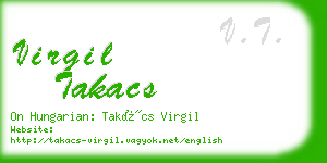 virgil takacs business card